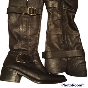 Sam & Libby black leather boots vintage